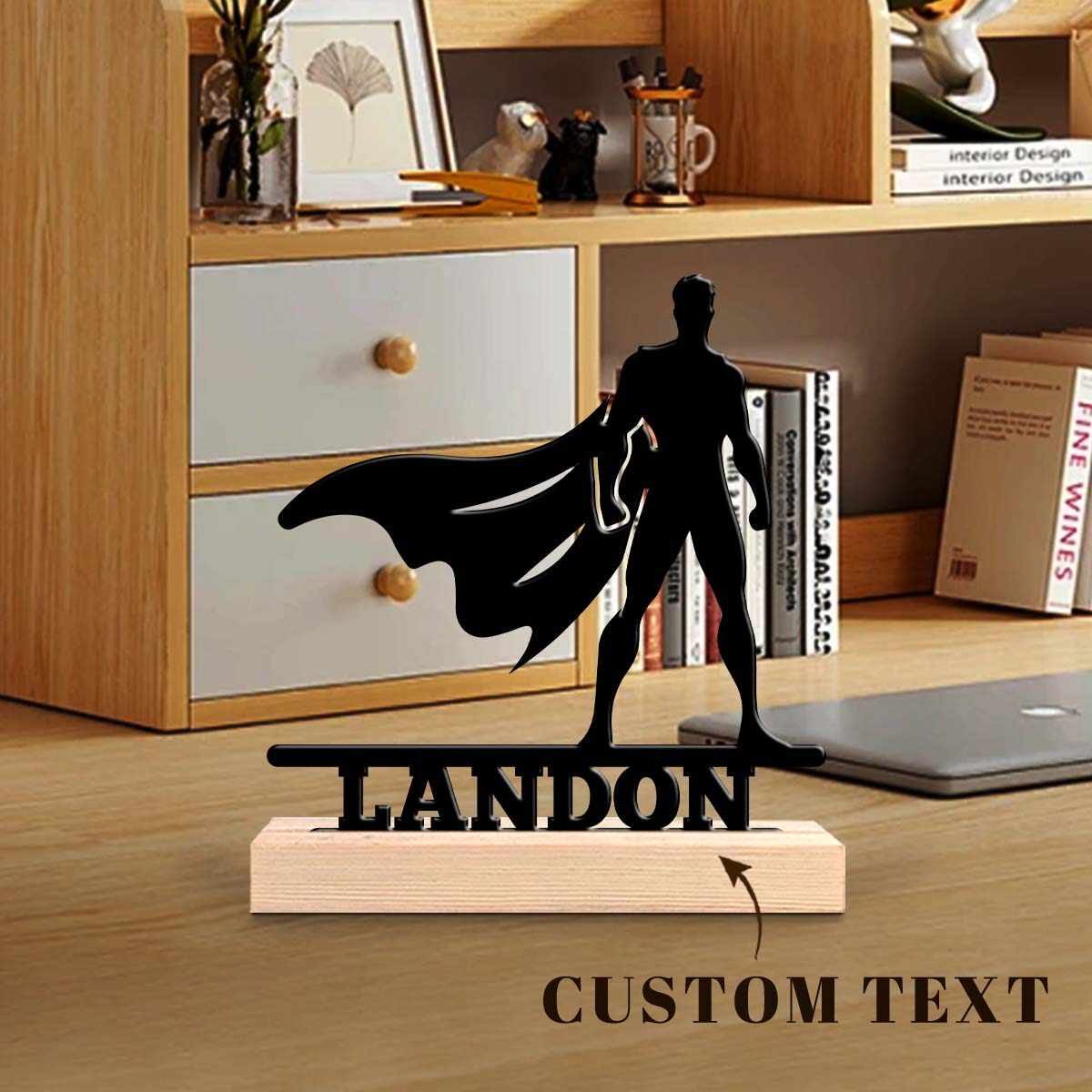 Home Office Or - 1pc Personalized Iron Desktop Ornament Customizable