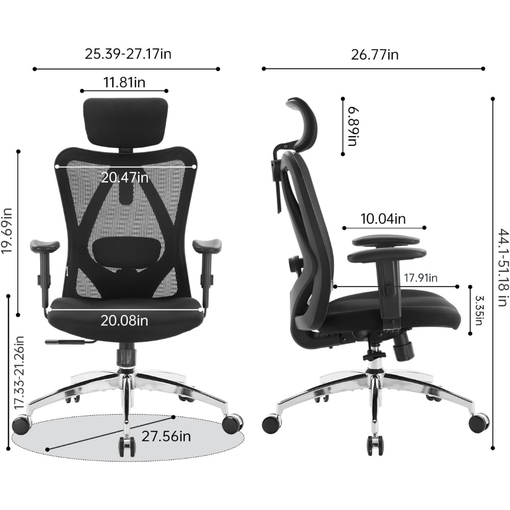 Ergonomic Mesh Desk Chair with - Home Office Desks recension och pris
