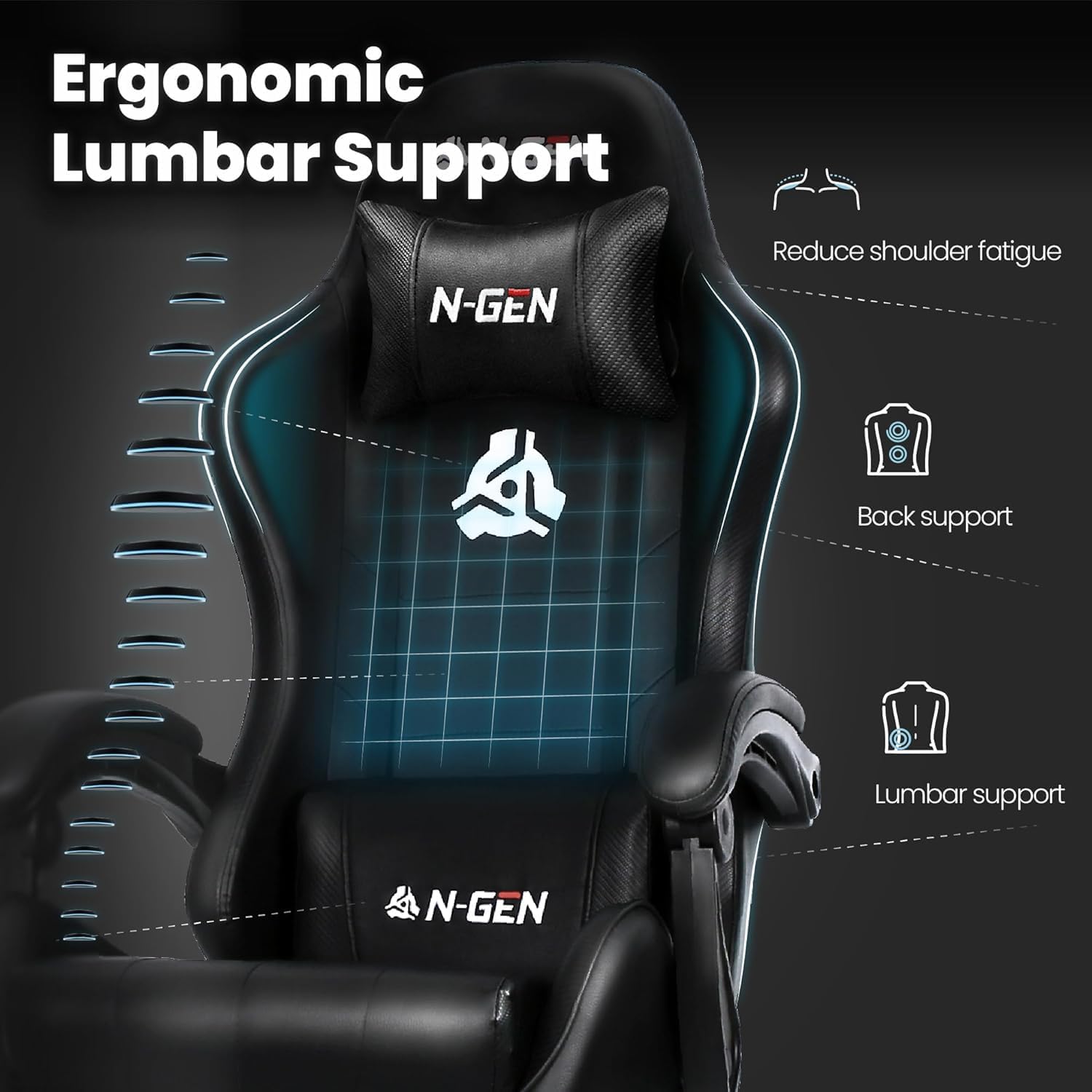 Gaming Chair with Footrest Lum - Home Office Desks recension och pris