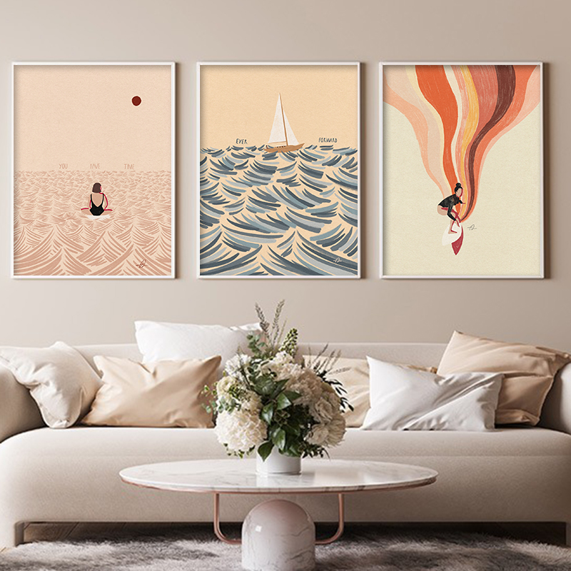 Nordic Minimalistic Art Surfin - Home Office Youtube recension och pris