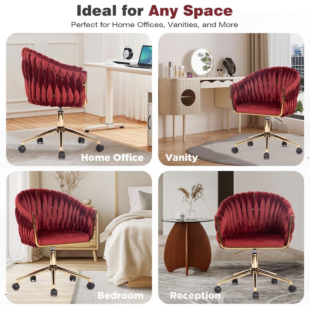 Velvet Office Chair, Vanity Ch - Home Office Or recension och pris