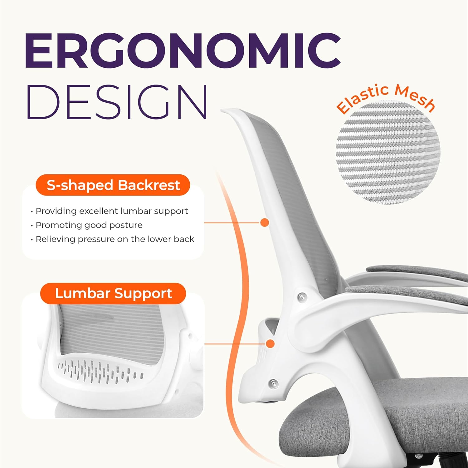 Ergonomic Mesh Office Chair wi - Home Office Desks recension och pris