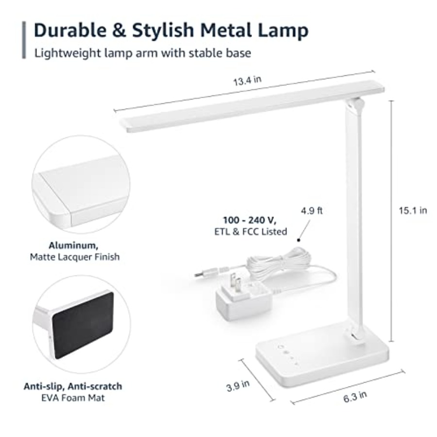 LED Desk Lamp, Metal Desk Ligh - Home Office Desks recension och pris