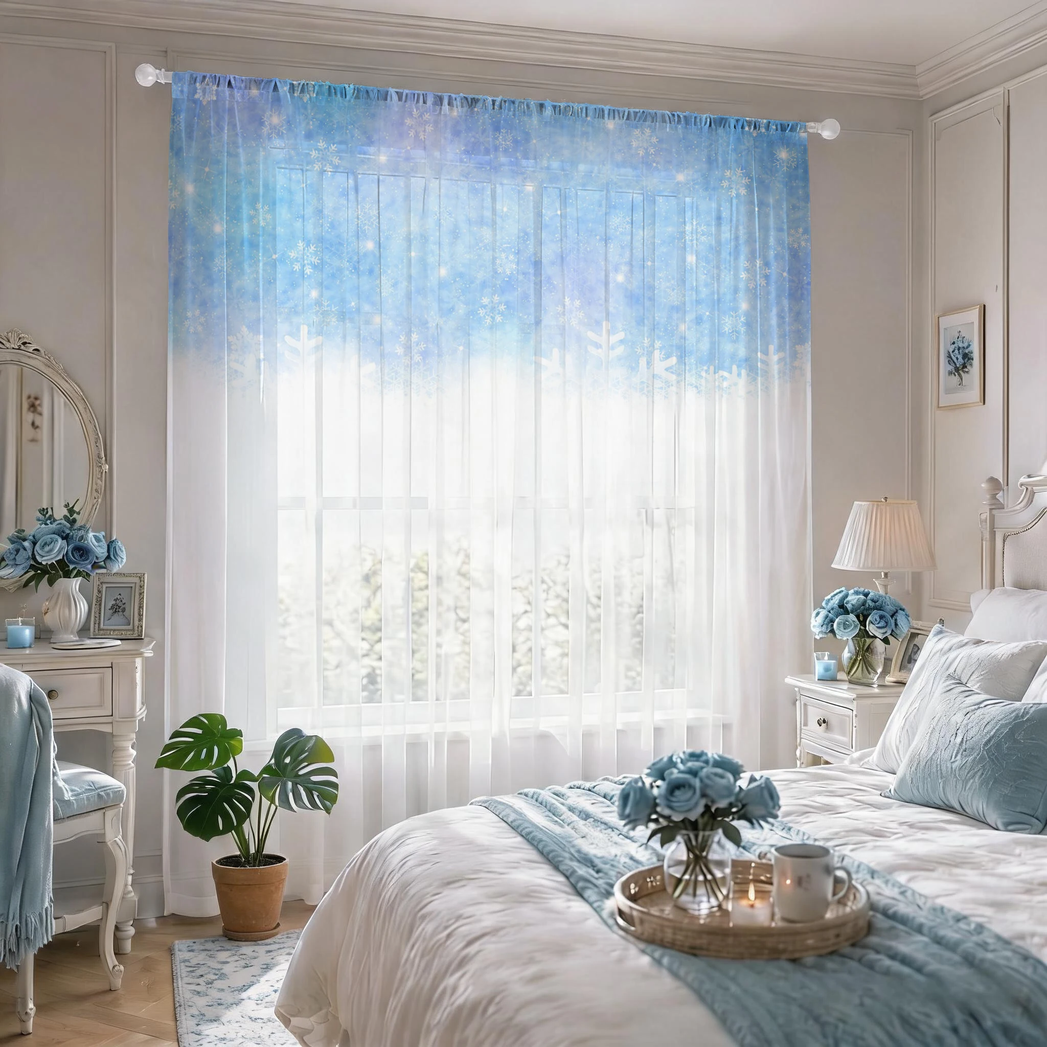 Floral Gradient Sheer Curtain, - Home Office Youtube recension och pris